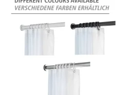 Wenko Teleskop-Duschvorhangstange Luz ausziehbar rostfrei 70 cm - 115 cm