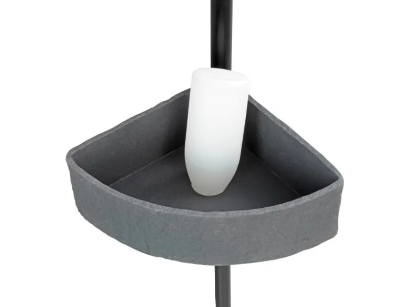 Wenko Teleskop-Eckregal Villata mit 3 Körben 28 x 20,5 x 275 cm Schwarz-Grau