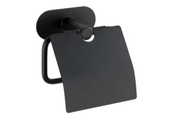 Wenko Turbo-Loc Edelstahl Toilettenpapierhalter Orea Black Matt 14 x 12.5 x 7 cm