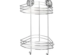 Wenko Vacuum-Loc Eckregal Chrom 2 Etagen