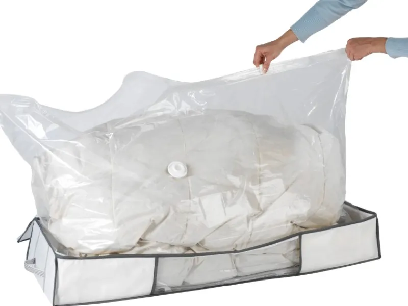 Wenko Vakuum Soft Unterbett-Box Weiß 15 cm x 105 cm x 45 cm