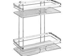 Wenko Wandablage Premium 2 Etagen Edelstahl Glänzend