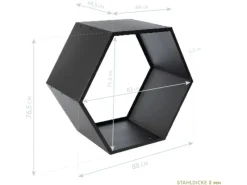 Westmann Stahl Kaminholzregal Biene Schwarz 88x45x77 cm