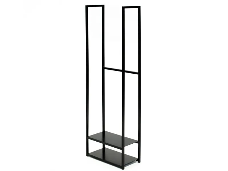 Outlet Westmann Stahl Kaminholzregal Porthos Schwarz 40x20x120 cm