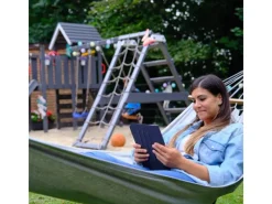 New Wickey Spielturm Smart Surf Klettergerüst mit Rutsche Pastellblau