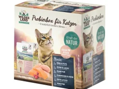 Wildes Land Katzen-Nassfutter Probierbox Pouch 800 g