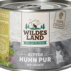 Outlet Wildes Land Katzen-Nassfutter Kitten Huhn Pur mit Distelöl 200 g
