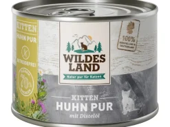 Outlet Wildes Land Katzen-Nassfutter Kitten Huhn Pur mit Distelöl 200 g