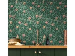 Best William Morris at Home Vliestapete Bird & Pomegranate 10 m x 52 cm Grün FSC®