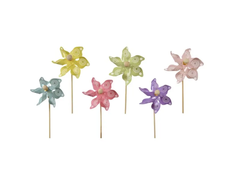 Discount Windmühle 6-fach Sortiert Kunststoff Ø 17 cm x 48 cm Farbauswahl