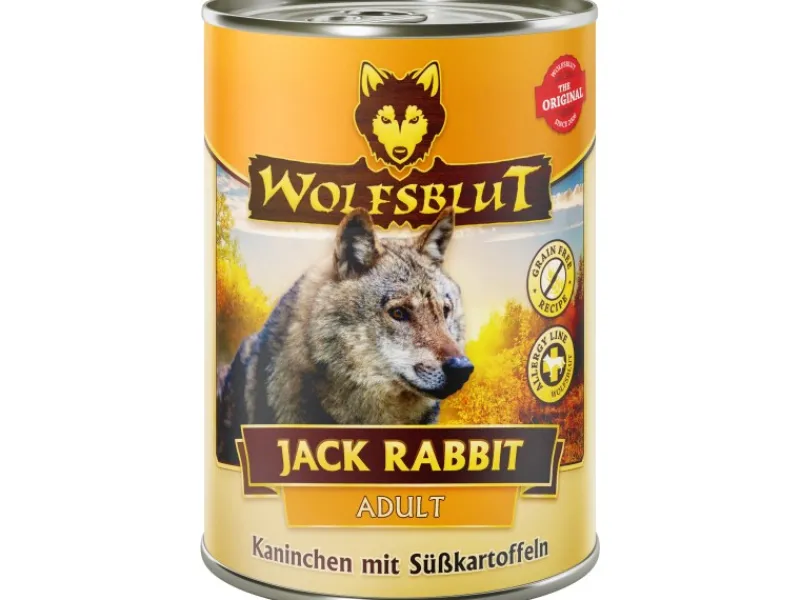 Hot Wolfsblut Hunde-Nassfutter Jack Rabbit Adult Kaninchen mit Süßkartoffeln 395 g