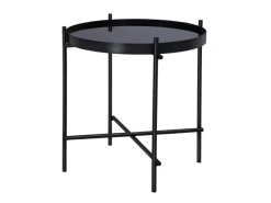 Online WOMO-DESIGN Beistelltisch 43 x 45 cm in Schwarz aus Metall und Glas