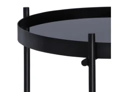 Online WOMO-DESIGN Beistelltisch 43 x 45 cm in Schwarz aus Metall und Glas