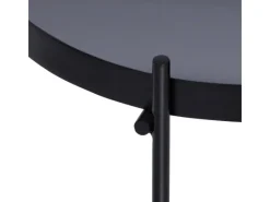 Online WOMO-DESIGN Beistelltisch 43 x 45 cm in Schwarz aus Metall und Glas