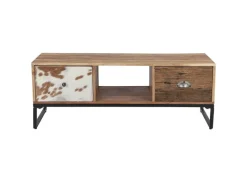 Clearance WOMO-DESIGN TV Lowboard Taipei 2 Schubladen 110x50 cm Handgefertigt Massivholz