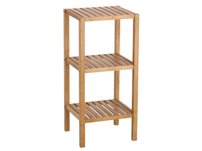 Zeller Standregal mit 3 Ablagen 37 cm x 33 cm x 80 cm Bambus