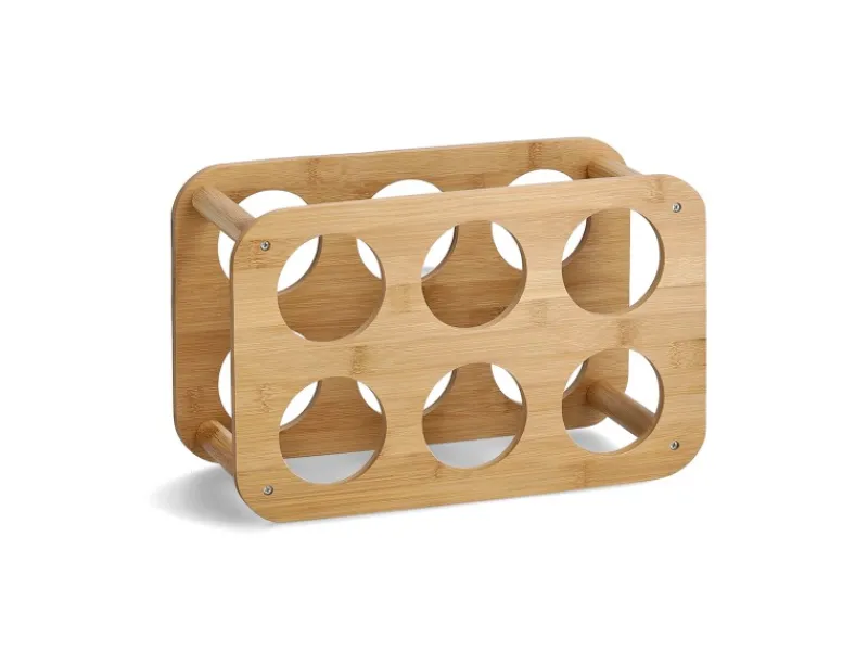 Zeller Weinregal Bambus für 6 Flaschen 16 cm x 24 cm x 38 cm Natur