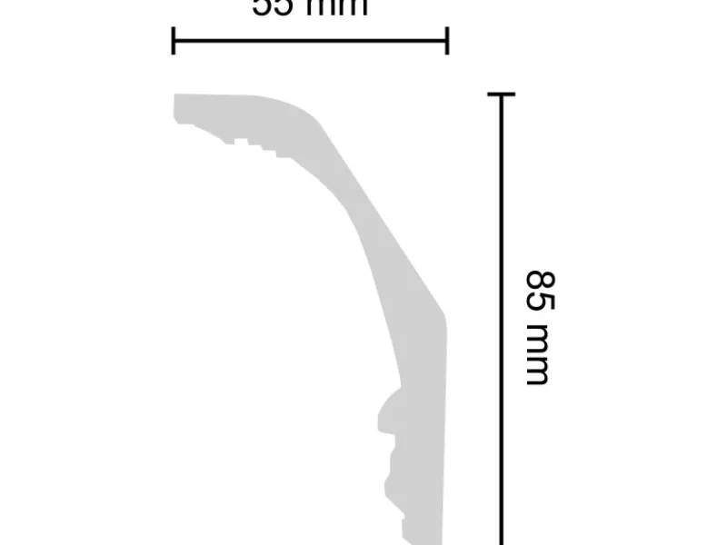 Decosa Zierprofil Giuseppina Weiß 5,5 cm x 200 cm