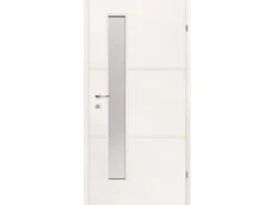 New Classen Zimmertür inkl. Glas Portofino Weißlack 86 cm x 198,5 cm Anschlag Rechts