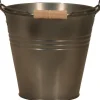 Hot Zink-Eimer Blacklook mit Henkel/Holzgriff 7,2 L 31 cm x 29 cm x27 cm